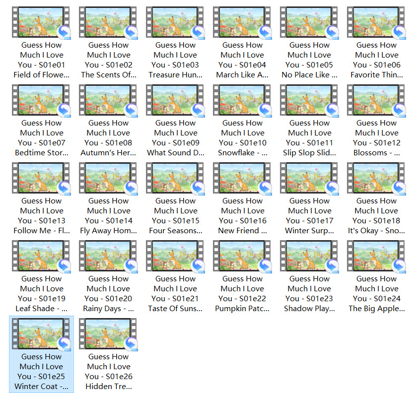 猜猜我有多爱你.Guess How Much I love You.52集原版高清动画